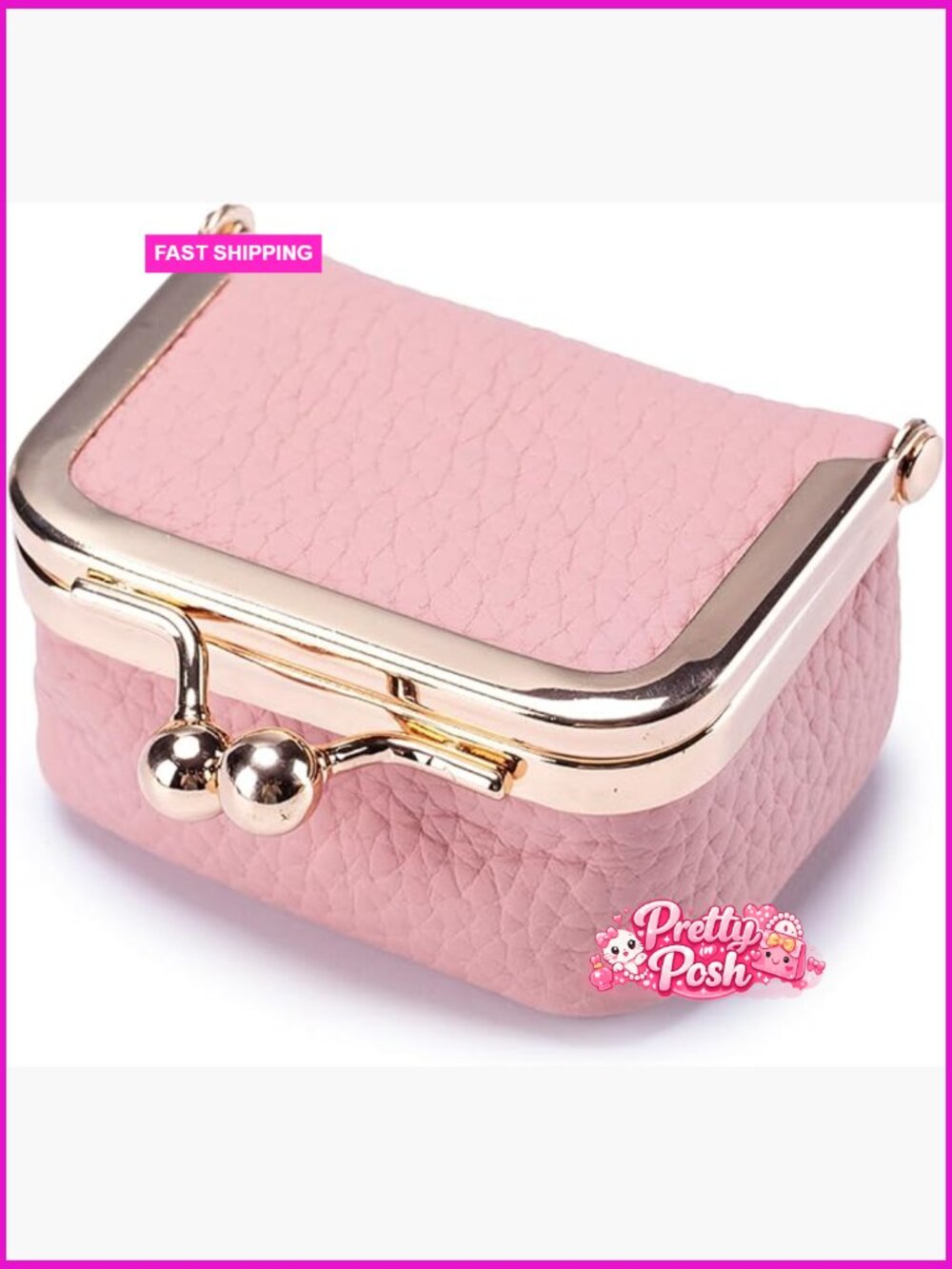 Genuine Leather Mini Kiss-Lock Jewelry Box Organizer